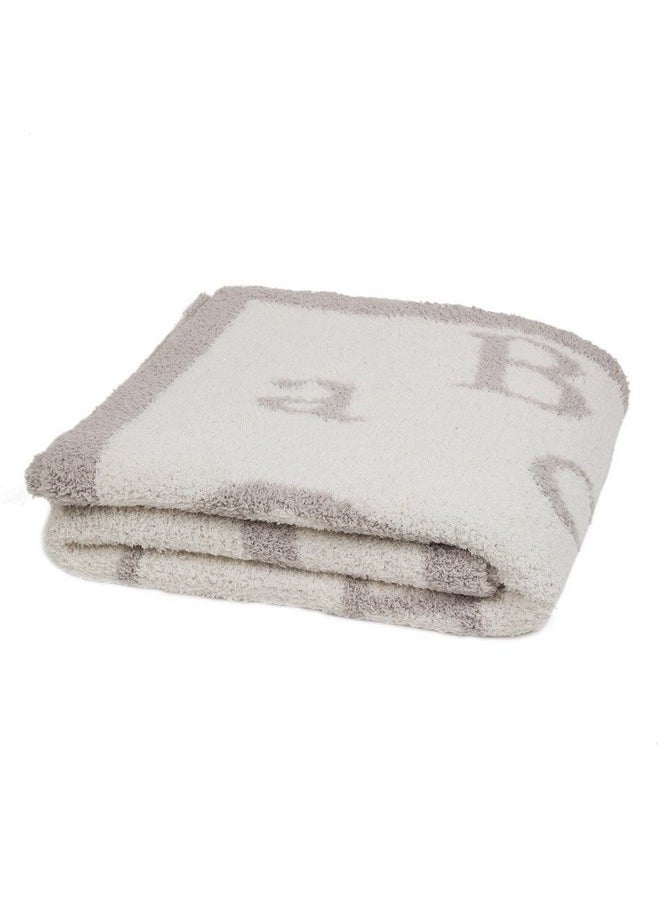 Barefoot Dreams Unisex CozyChic® ABC Blanket Stone/Cream Baby