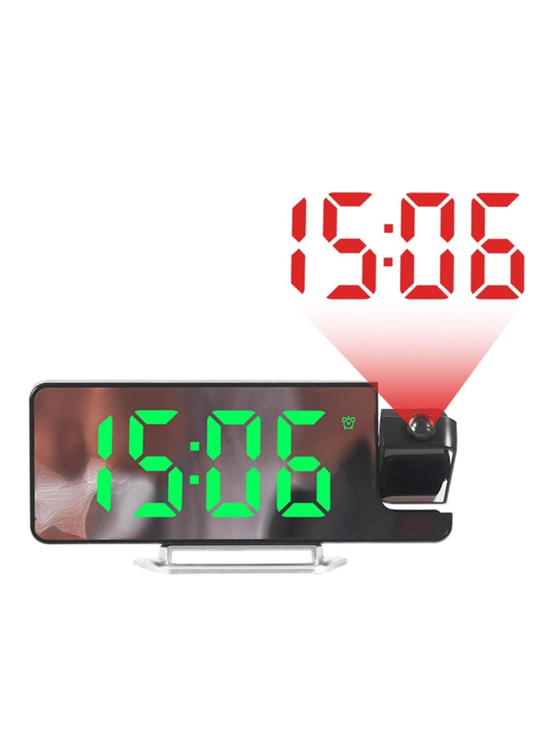 LED Projection Alarm Clock – Large 7.9'' Display with Rotatable Projection, Temperature Display, Adjustable Brightness, and Snooze Feature