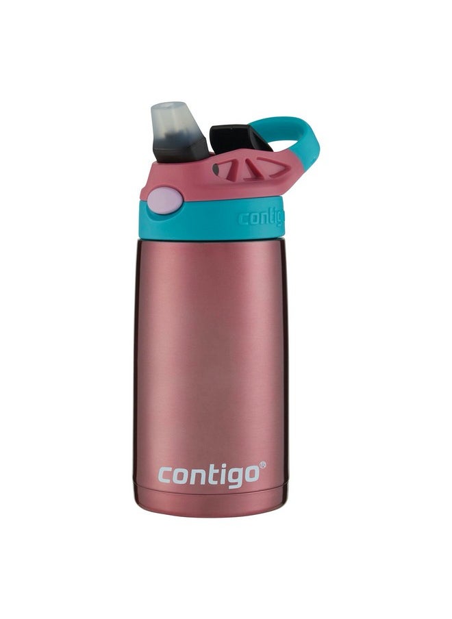 Contigo Kids Straw Stainless Steel Water Bottle with AUTOSPOUT Lid, 13oz, Punch