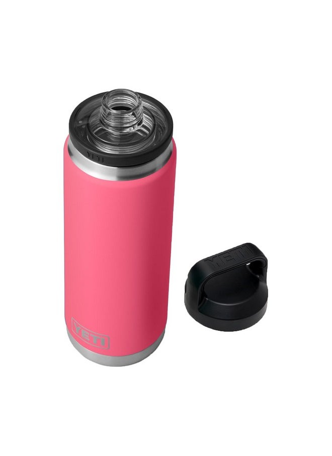 YETI Rambler 26 oz Bottle, Vacuum Insulated, Stainless Steel with Chug Cap, Tropical Pink