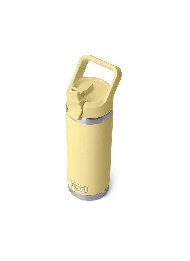 YETI Rambler 18 oz Bottle, Vacuum Insulated, Stainless Steel with Color Matching Straw Cap, Daybreak Yellow