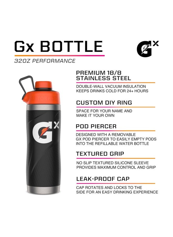 Gatorade Gx Stainless Steel Bottle, 32oz