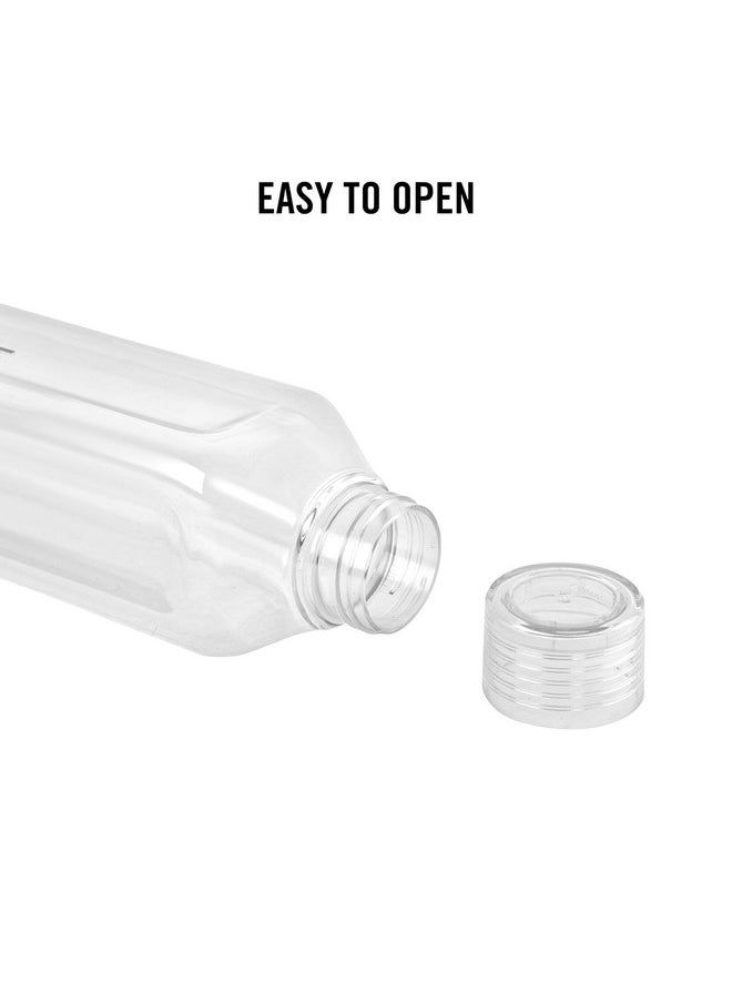 Venice Exclusive Edition Plastic Water Bottle Set, 1 Litre, Set Of 5, Clear