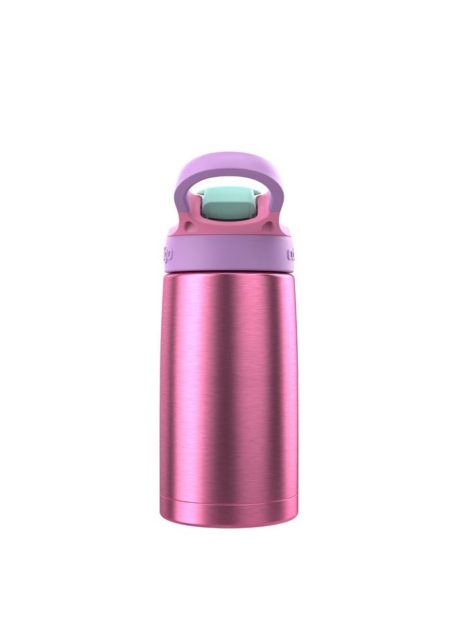 Contigo Autospout Water Bottle with Straw, 13 oz, Azalea/Pansy