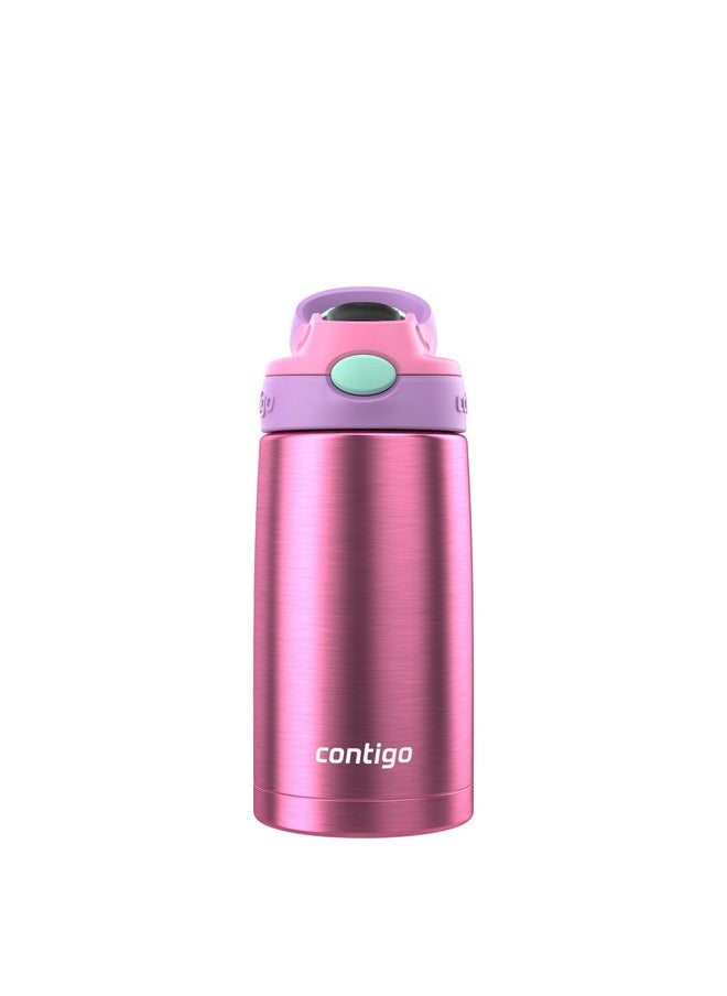 Contigo Autospout Water Bottle with Straw, 13 oz, Azalea/Pansy