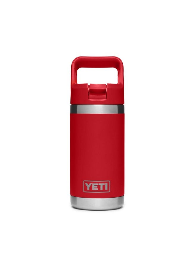 YETI Rambler Jr. 12 oz Kids Bottle, with Straw Cap, Rescue Red