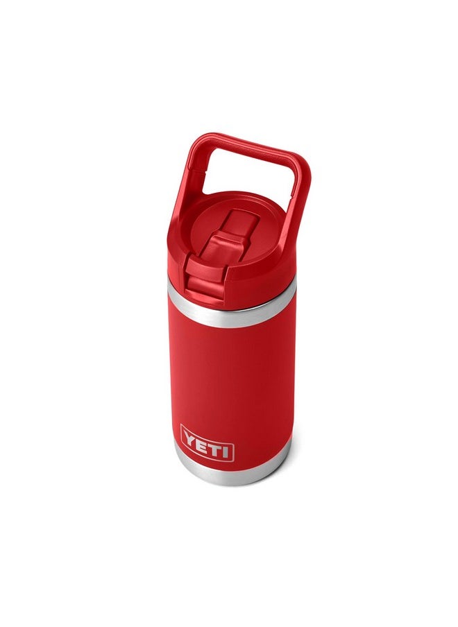 YETI Rambler Jr. 12 oz Kids Bottle, with Straw Cap, Rescue Red