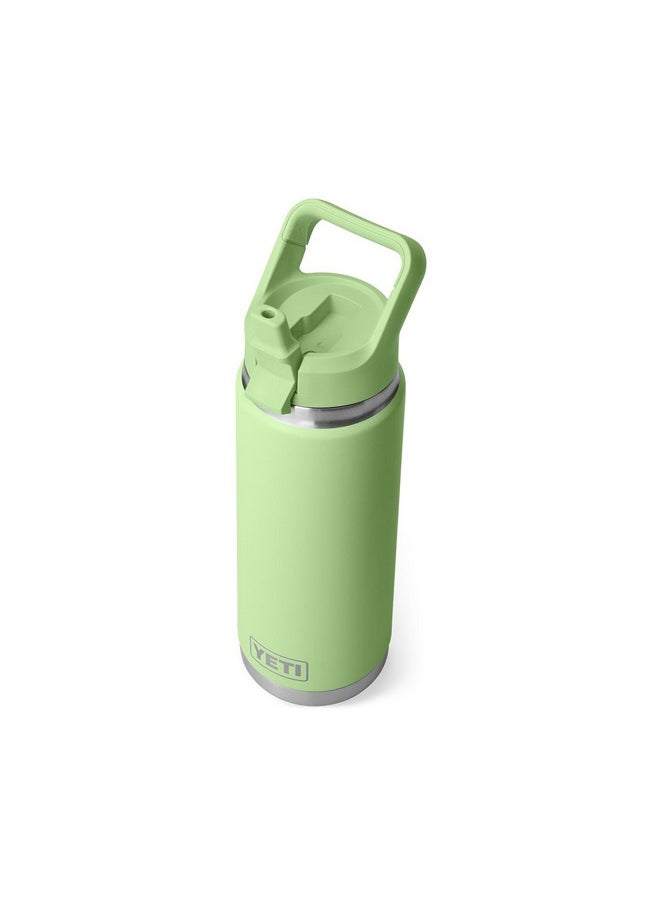 YETI Rambler 26 oz Bottle, Vacuum Insulated, Stainless Steel with Color Matching Straw Cap, Key Lime