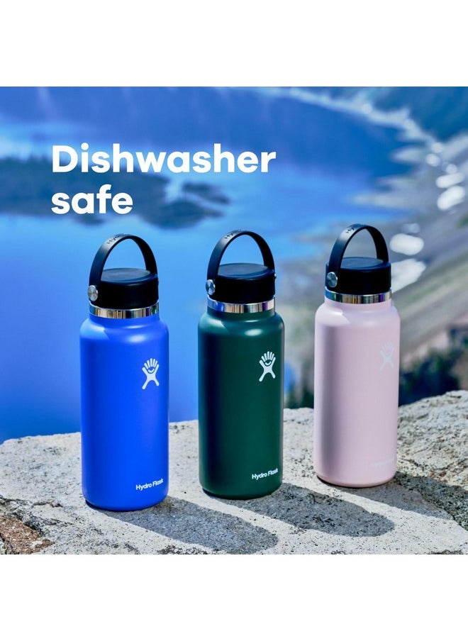 Flask Wide Flex Cap Black 20 Oz