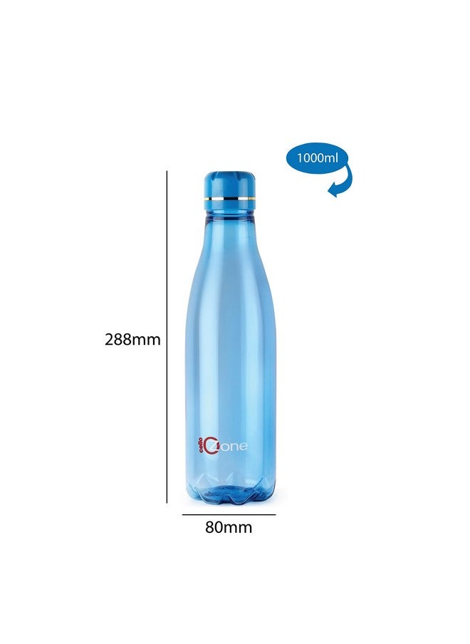 Ozone Premium Edition Fridge Water Bottle For Office, Sports, School, Travelling, Gym, Yoga, Bpa & Leak Free, 1 Litre, Set Of 6, Assorted