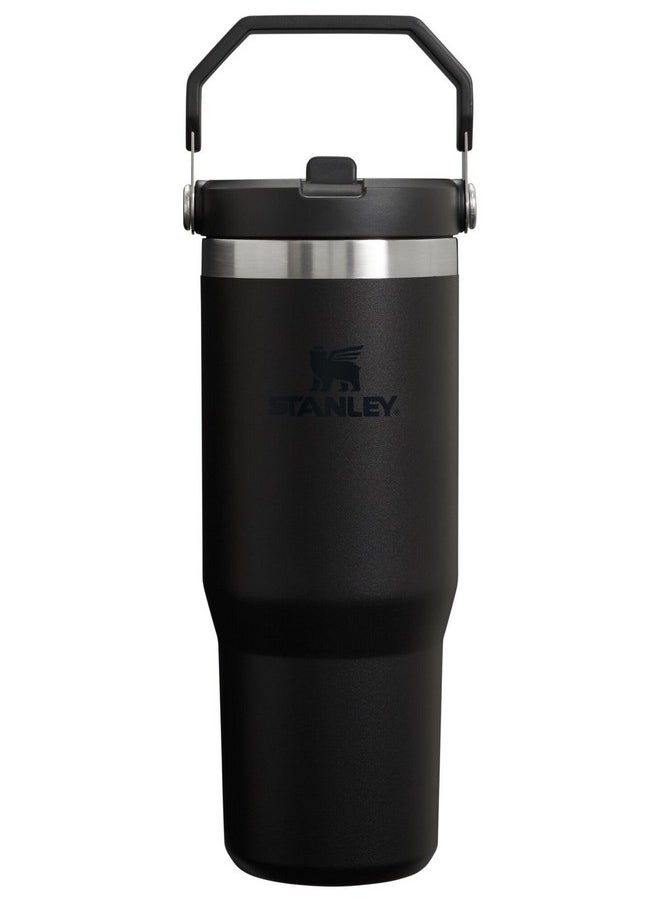 Stanley IceFlow Stainless Steel Tumbler - Vacuum Insulated Water Bottle for Home, Office or Car Reusable Cup with Straw Leak Resistant Flip Cold for 12 Hours or Iced for 2 Days, Black 2.0, 30oz