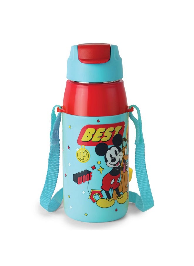 Cello Kidzbee Era Best Pals Water Bottle | PU Insulation | 3D Touch & Feel Design School Bottle | Picnic Bottle | Cold Insulation | Leak Proof | Kids Bottle | Easy to Carry | 400ml | Light Blue