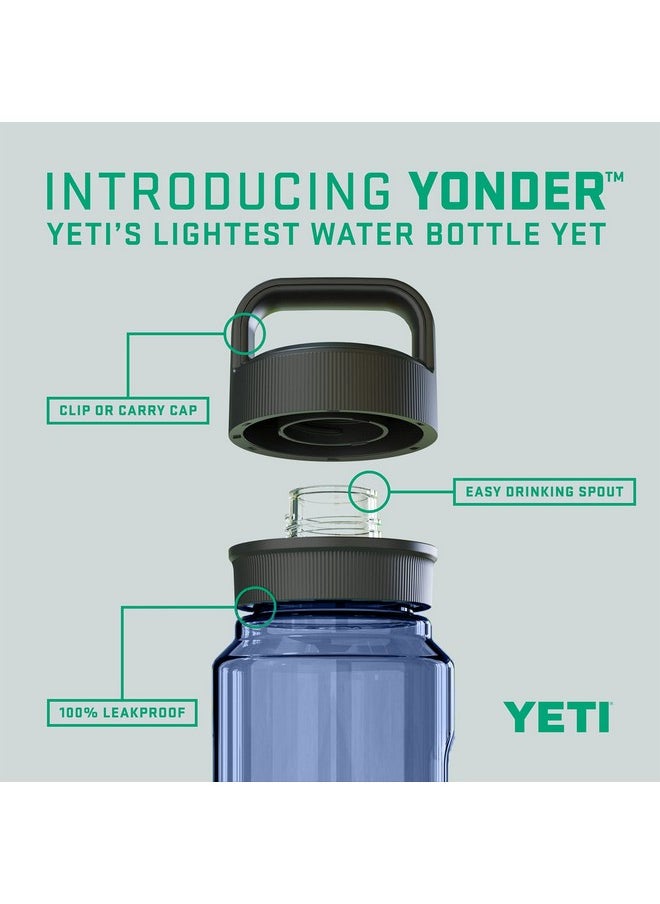 YETI Yonder 1L/34 oz Water Bottle with Yonder Chug Cap, Navy