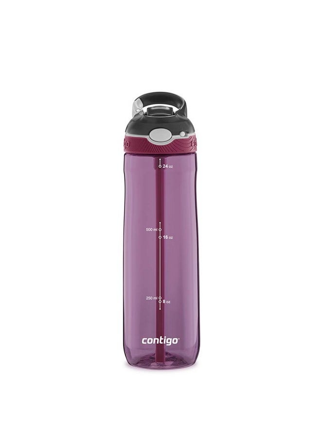 Contigo Ashland Tritan Water Bottle with Straw I One-Handed Operation, Leakproof, BPA Free Bottle with Autospout Technology, 720 ml (Pack of 1)