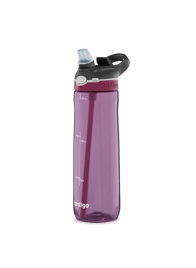 Contigo Ashland Tritan Water Bottle with Straw I One-Handed Operation, Leakproof, BPA Free Bottle with Autospout Technology, 720 ml (Pack of 1)