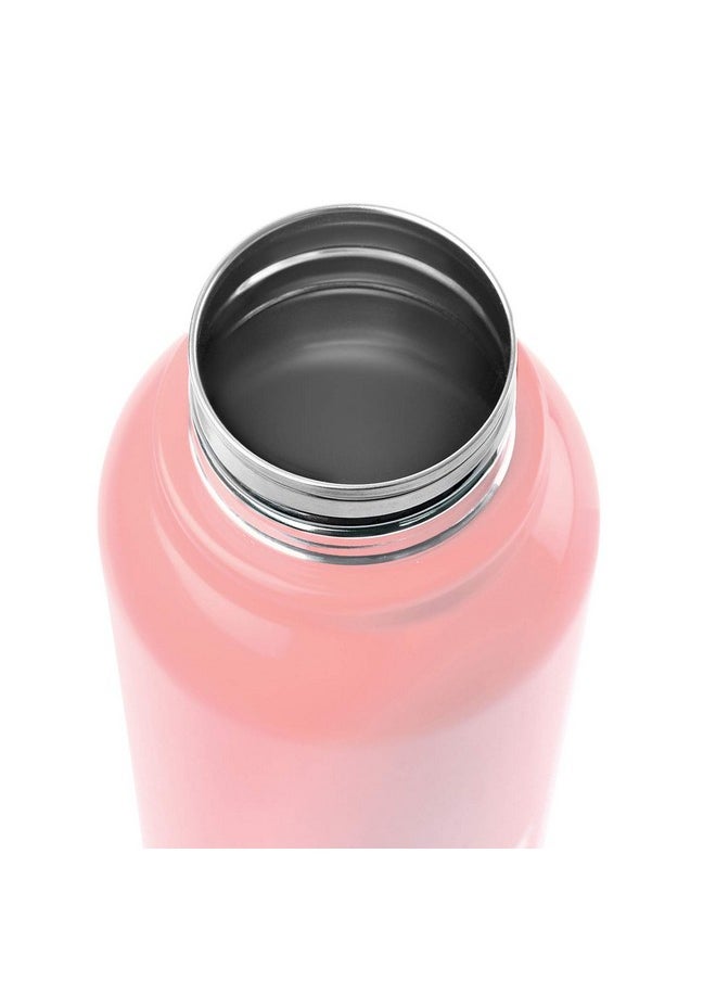 Puro Steel-X Benz With Inner Steel And Outer Plastic Water Bottle, 730 Ml (Pink)