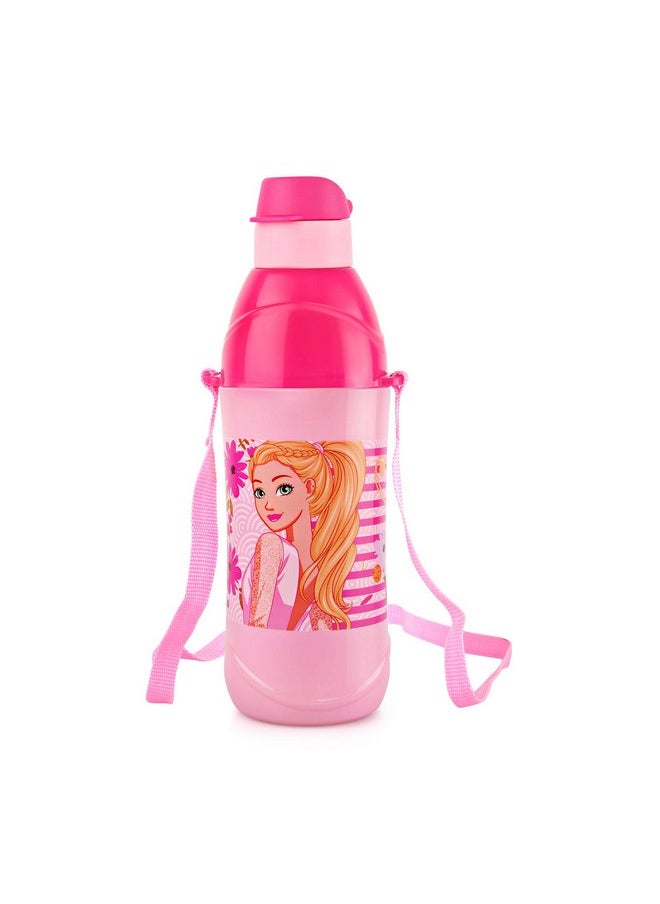 Cello Puro Steel-X Kids Zee 600 | Water Bottle with Inner Steel and Outer Plastic | Insulated Water Bottle | Kids Bottle | Best Usage for School, Picnic, Home | 540ml, Light Pink