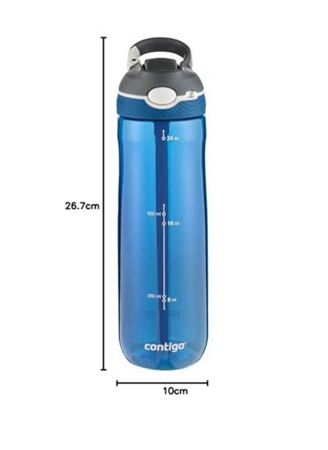 Contigo Ashland Tritan Water Bottle with Straw I One-Handed Operation, Leakproof, BPA Free Bottle with Autospout Technology, 720 ml