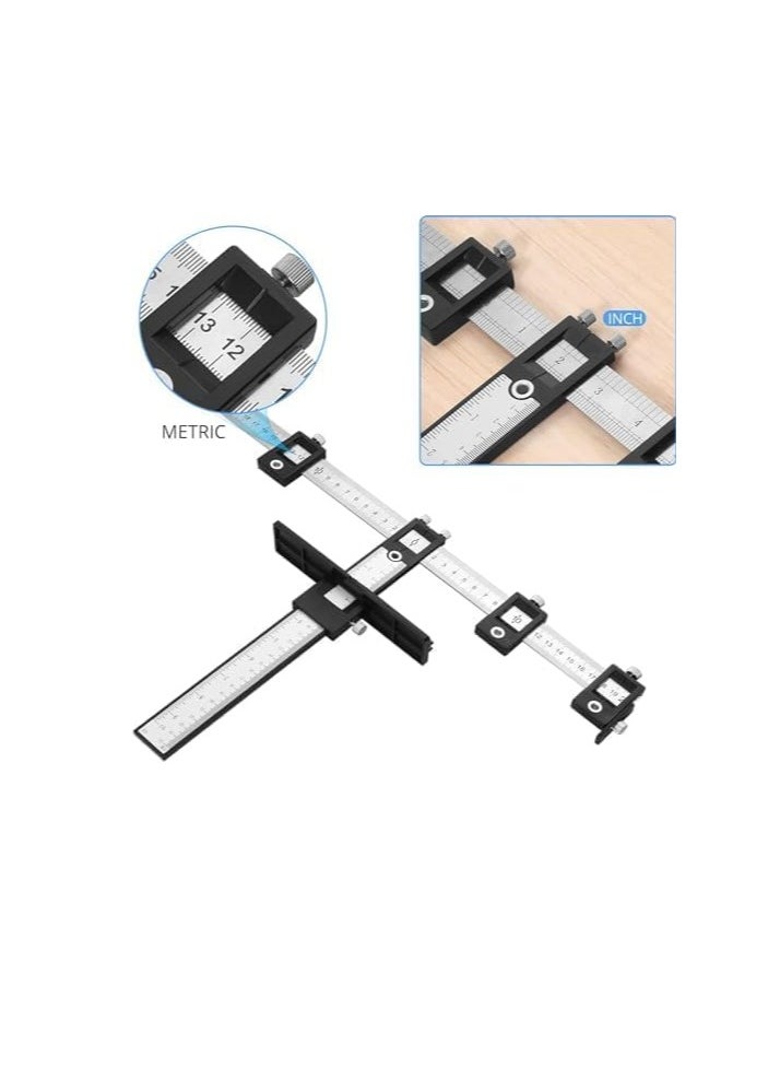 Cabinet Hardware Jig Tool,Adjustable Punch Locator Drill Template Guide