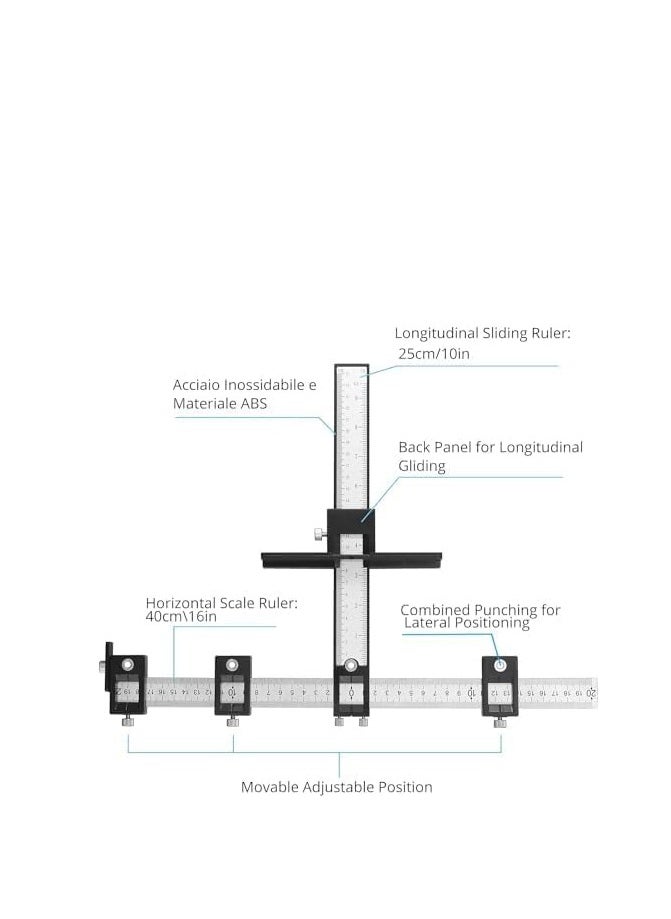 Cabinet Hardware Jig Tool,Adjustable Punch Locator Drill Template Guide