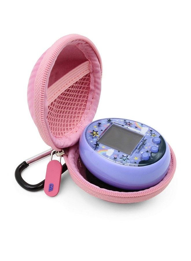 Pink Carry Case Compatible With Tamagotchi On Virtual Interactive Pet Game, Includes Compact Case Only