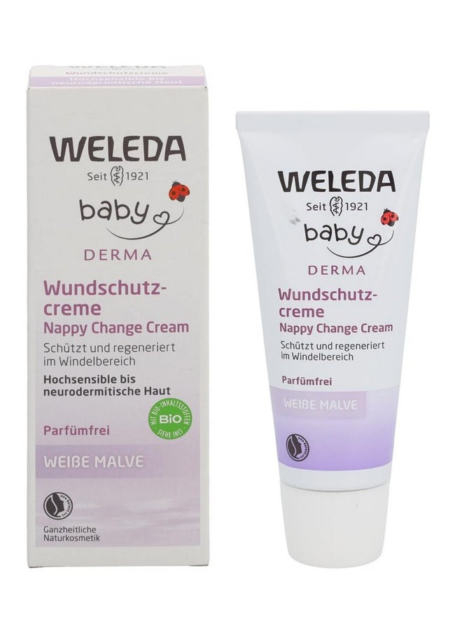 Weleda Baby White Mallow Diaper Care Cream, 1.7 Fluid Ounce, Fragrance Free Plant Rich Protection with White Mallow, Pansy, Sesame and Coconut Oils