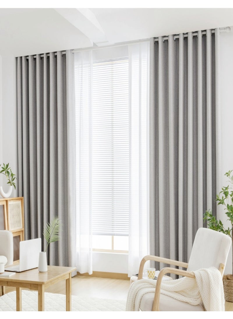 Elegant Linen Block Out Curtain, Noise-reducing 1 Piece Pack