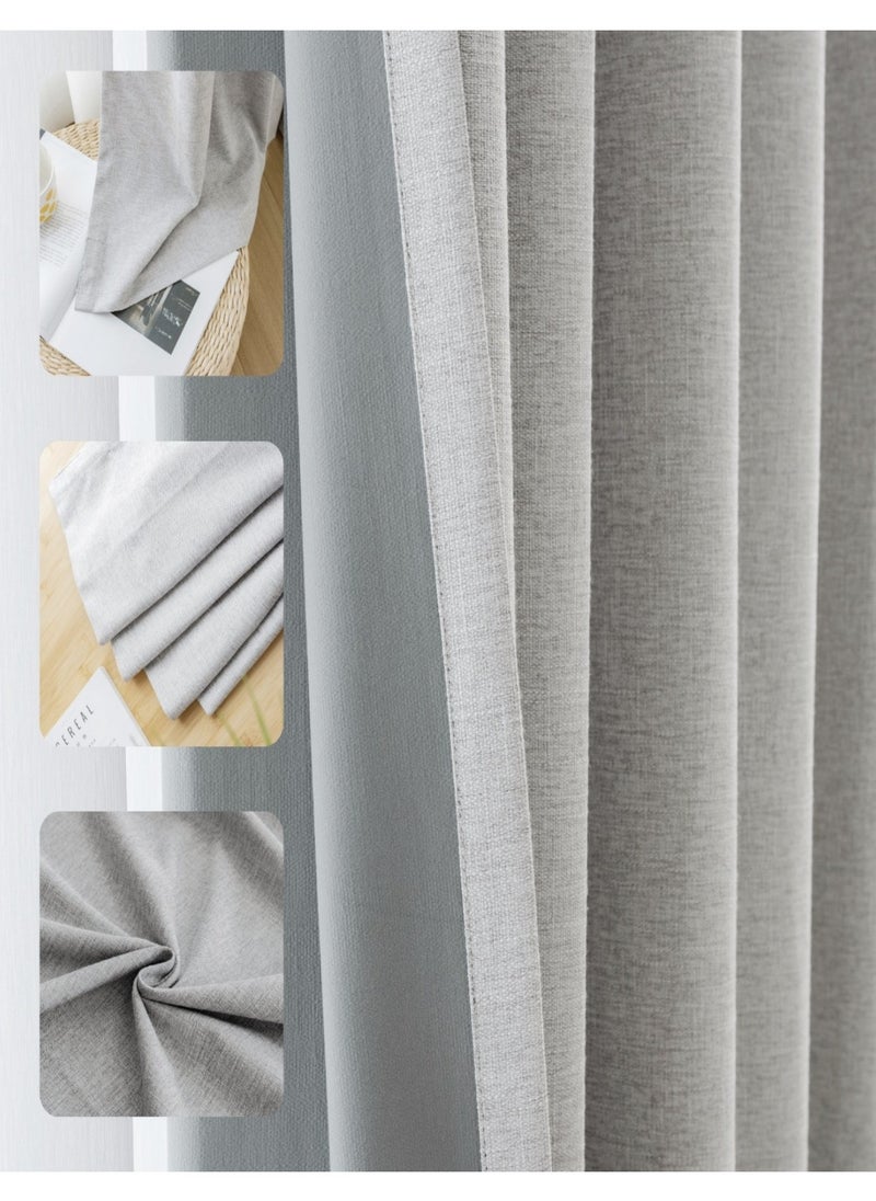 Elegant Linen Block Out Curtain, Noise-reducing 1 Piece Pack