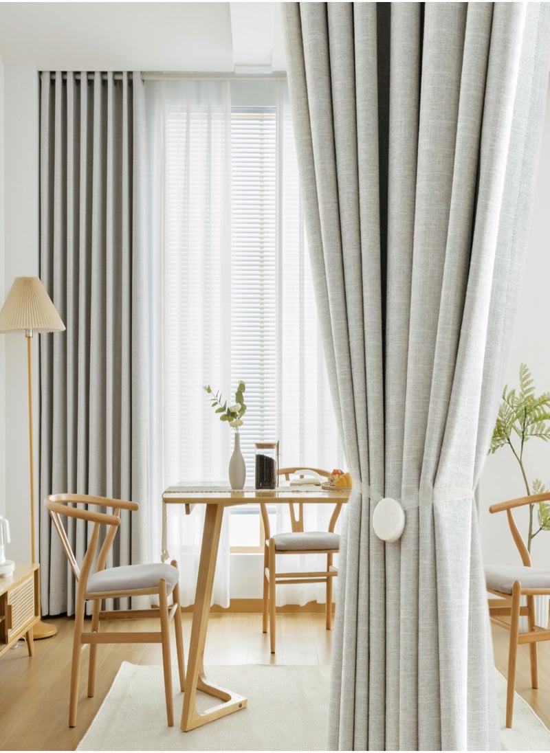 Elegant Linen Block Out Curtain, Noise-reducing 1 Piece Pack