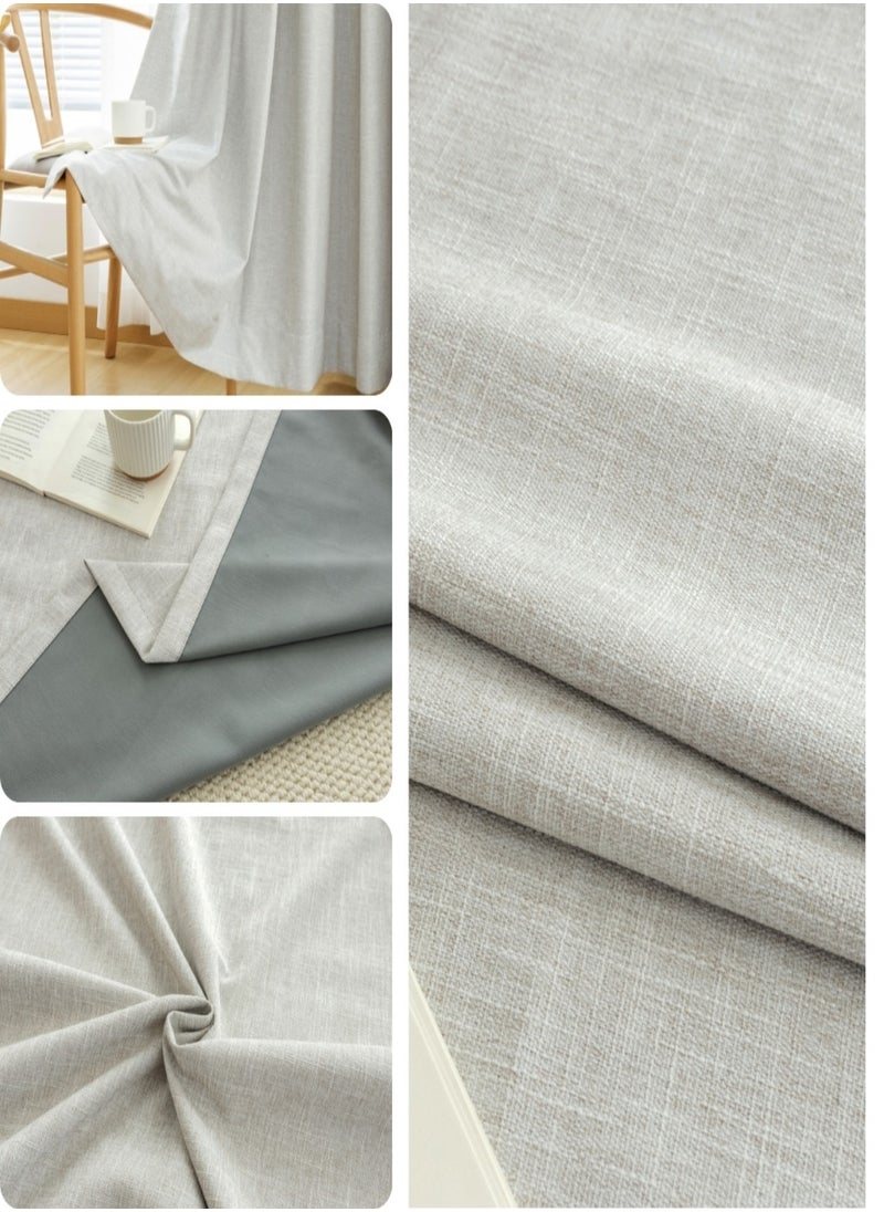 Elegant Linen Block Out Curtain, Noise-reducing 1 Piece Pack