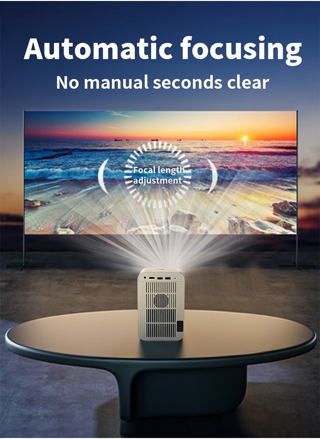 Korean brand HD home projector HP30, 13000 lumens, LED light source, 4K 1080P full HD, horizontal keystone correction, auto LED projector, dual-band Wi-Fi, and Bluetooth voice control.