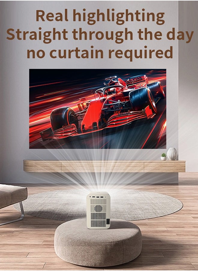 Korean brand HD home projector HP30, 13000 lumens, LED light source, 4K 1080P full HD, horizontal keystone correction, auto LED projector, dual-band Wi-Fi, and Bluetooth voice control.
