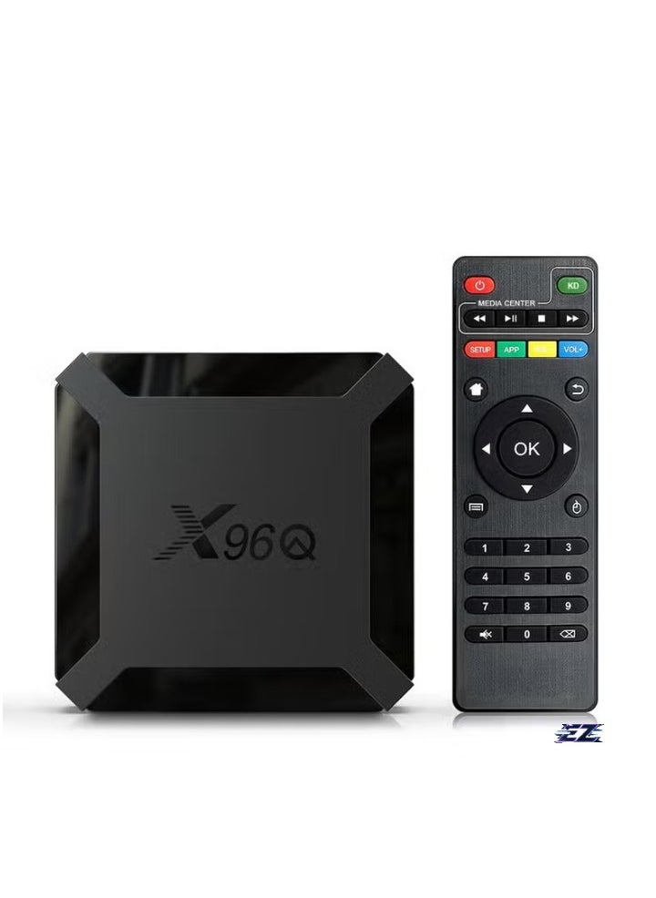 X96Q Android 10.0 Set Top Box - Allwinner H313 Quad-Core Processor, 16GB Storage, V7545EU-16G_P, Black – Smart TV Box for Streaming, Gaming, and Apps