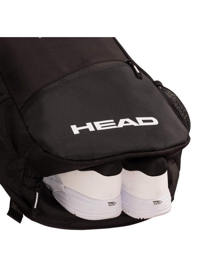 Tour Pickleball Backpack 22L, Color-Black/White