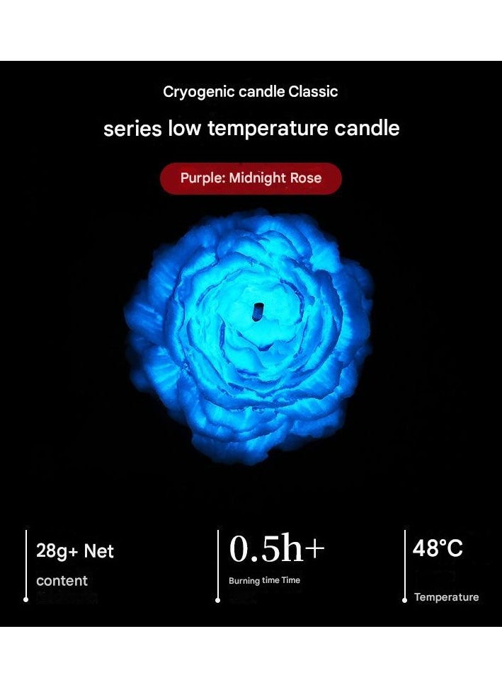 Fluorescent Glow In The Dark Low-temperature Candle 40 Degree Drop Wax Soy Wax Aromatherapy Gradient Reflection Rose And Peony Atmosphere Gift