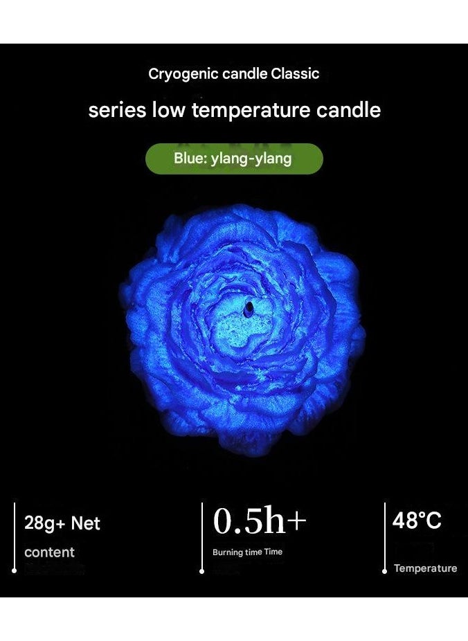 Fluorescent Glow In The Dark Low-temperature Candle 40 Degree Drop Wax Soy Wax Aromatherapy Gradient Reflection Rose And Peony Atmosphere Gift