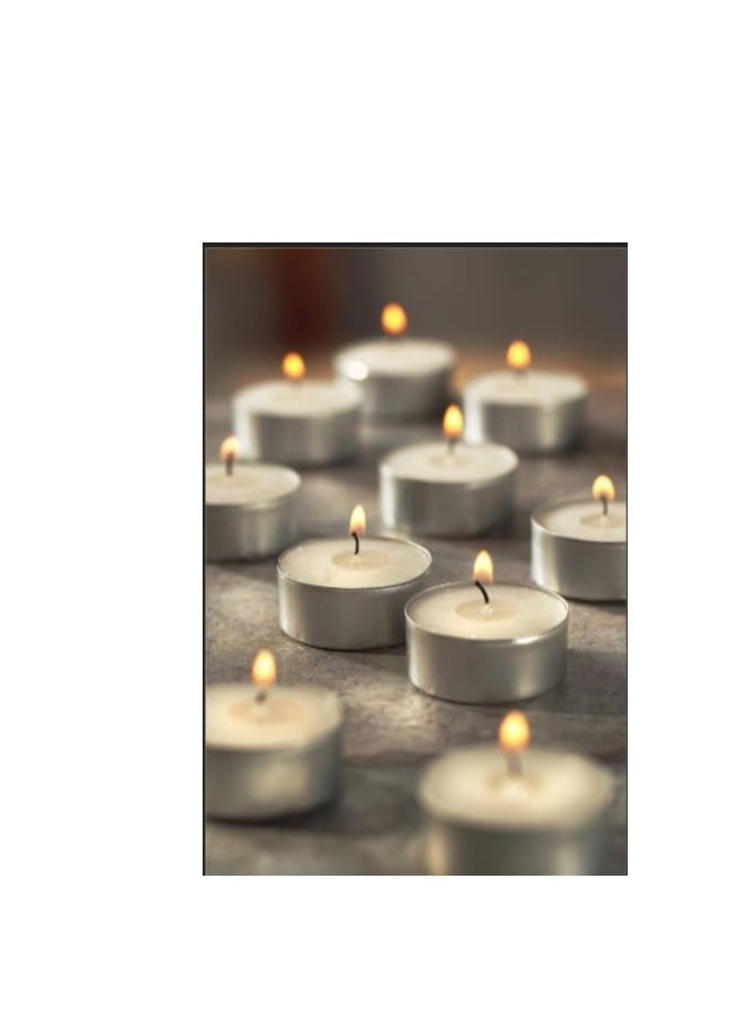 100-Piece Candle White/Silver