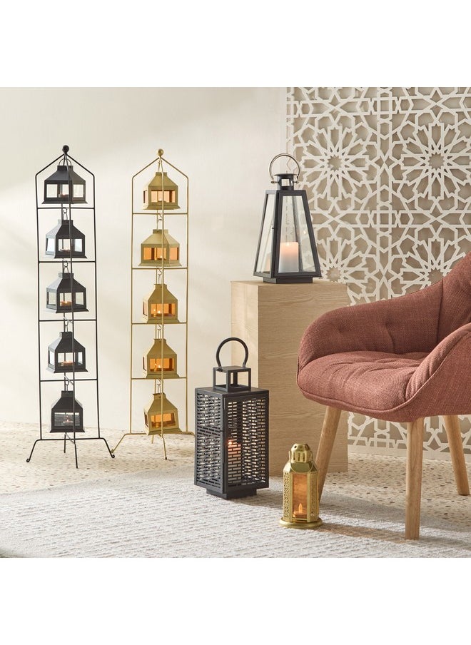 Kensington Metal Lantern Stand with 5 Lanterns 22 x 22 x 106 cm