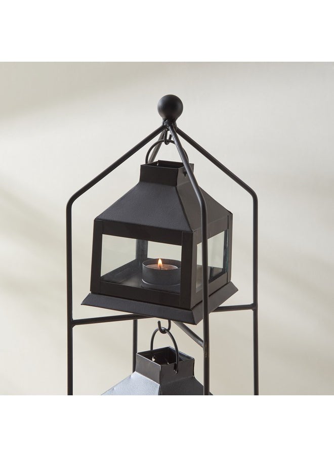 Kensington Metal Lantern Stand with 5 Lanterns 22 x 22 x 106 cm