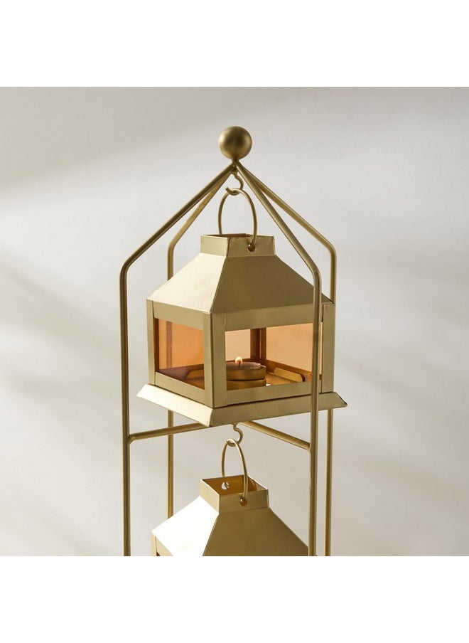 Kensin Metal Lantern Stand with 5 Lanterns 22 x 22 x 106 cm