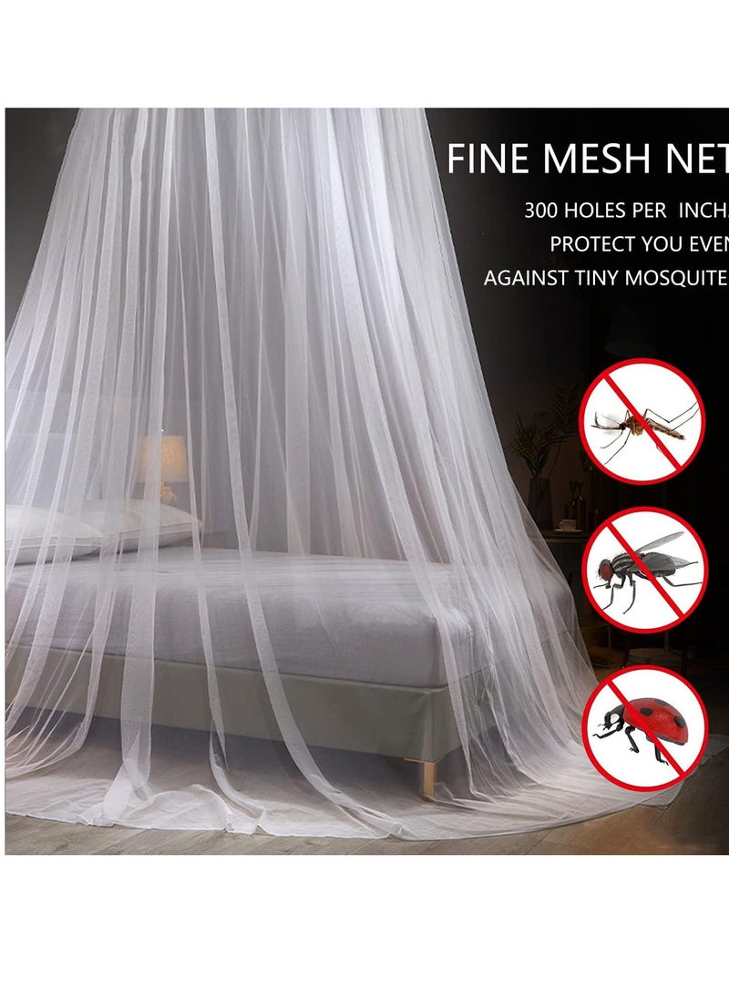 Mosquito Net Bed Canopy for Girls,King Canopy Bed Curtains Full Queen Size from Ceiling,Dome Mosquito Netting Bed Tent Twin Girls Princess Canopy Bed White Decor for Baby Crib,Kid Bed and Adult Beds