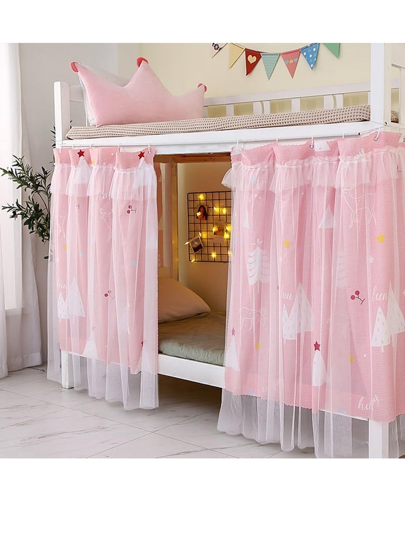 Students Dorm Bunk Bed Curtain Home Privacy Bed Shading Curtain Net Bed Cloth Dustproof Blackout Bed Canopy Bedding Curtain Students Dormitory Tent Lightproof Cloth Bedding Canopy Spread Curtain