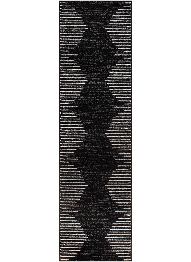 Rugshop Bohemian Stripe Stain Resistant High Traffic Living Room Kitchen Bedroom Dining Home Office Runner Rug 2'7