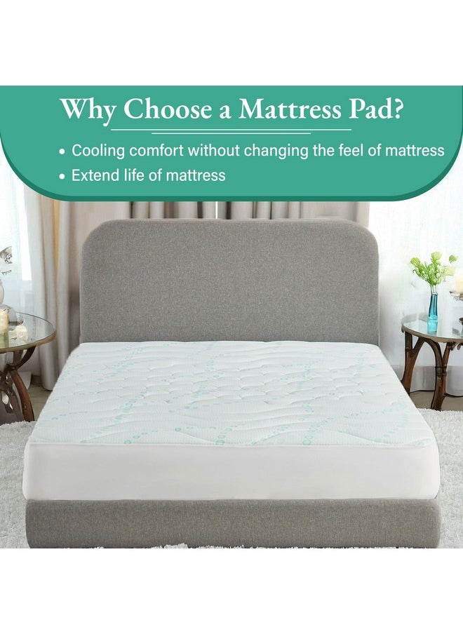 California Design Den Mattress Pads for King Size Bed, 3-Zone Cooling Soft Quilted King Size Mattress Pad Deep Pocket Fits 8-20 inch Mattresses