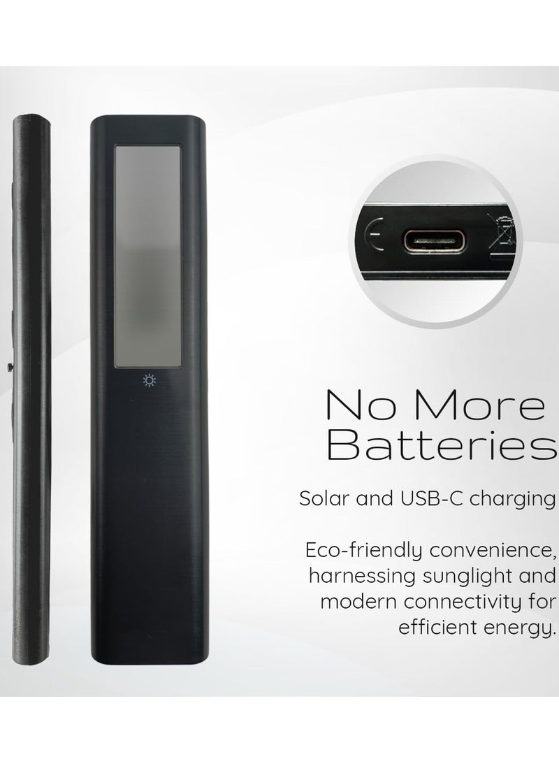 Original OEM BN59-01385A Solar Voice Remote Control for Samsung Smart TVs, Compatible with Neo QLED, The Frame & Crystal UHD Series - 2021 Model, Eco-Friendly & Rechargeable