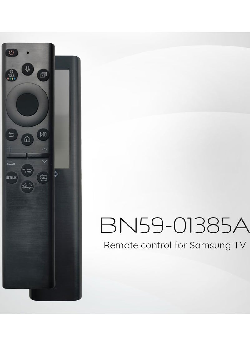 Original OEM BN59-01385A Solar Voice Remote Control for Samsung Smart TVs, Compatible with Neo QLED, The Frame & Crystal UHD Series - 2021 Model, Eco-Friendly & Rechargeable