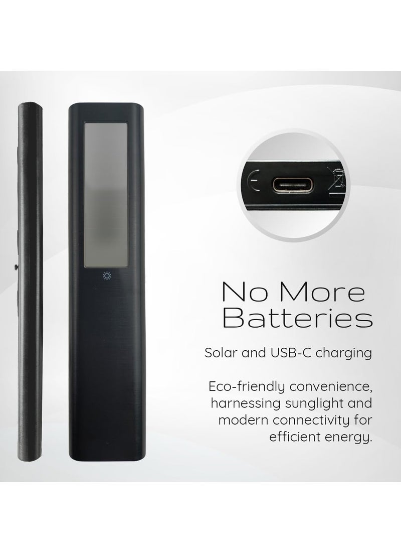 Original OEM BN59-01385A 2021 Model Solar Voice Remote Control for Samsung Smart TVs, Compatible with Neo QLED, The Frame, and Crystal UHD Series, Eco-Friendly Solar Charging, Voice Control, Touchpad