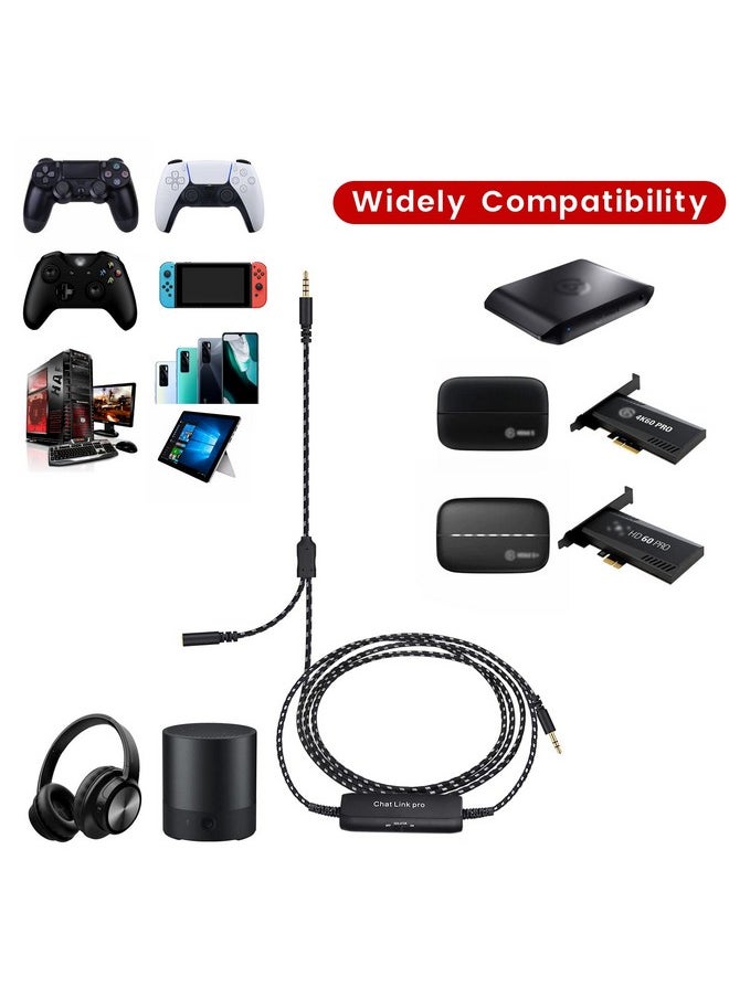 weishan HD60 S+ Chat Link Pro Cable Replacement for Elgato HD60 X, HD60PRO Capture Card, Chat Adapter Replacement for Nintendo Switch, Xbox One and PS5, with in-line Isolator