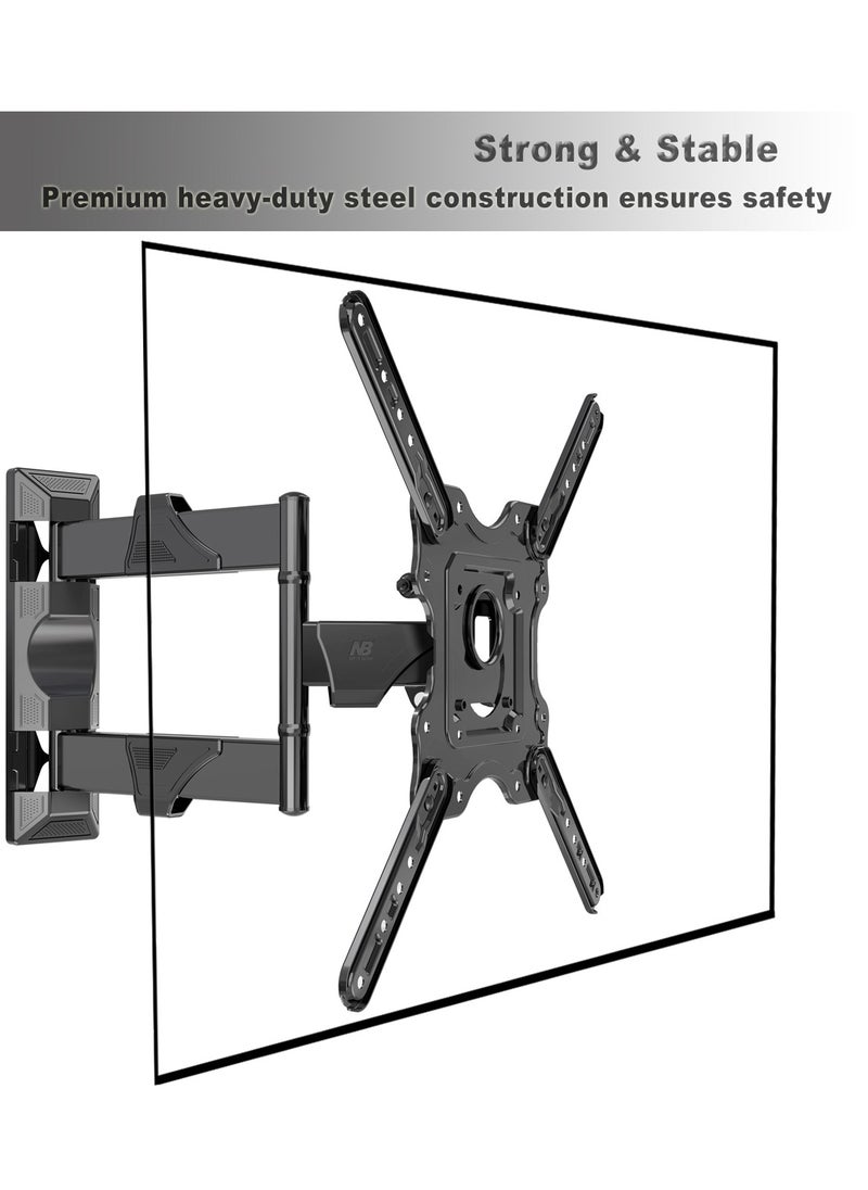 TV Wall Mount, Full Motion TV Wall Bracket for Most 32-55 Inch TV/Flat Screen/LED/LCD/Monitors, Swivel Tilt TV Stand With Articulating Arms, Rotating, Max VESA 400x400mm up to 60lbs