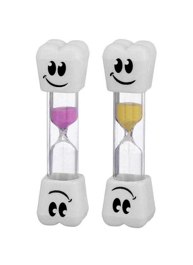 Smile Tooth 2 Minute Sand Timer Assorted Colors (2 Pack)